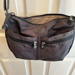 Kipling Gray Canvas Utility Crossbody Bag